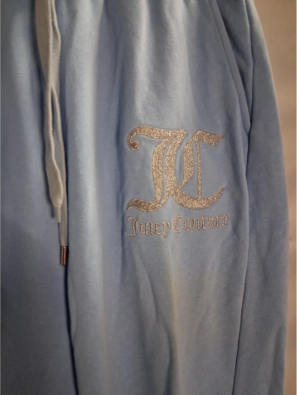 Juicy Couture Jogger Sweatpants Blue *Y2K* "Freshly Squeezed" Small O2